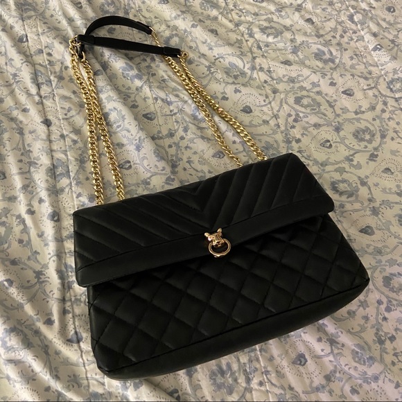 Quilted Black Shoulder Bag/Crossbody Purse - Picture 5 of 9